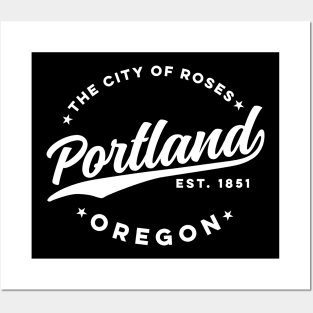 Vintage Portland Oregon City of Roses Retro USA Posters and Art